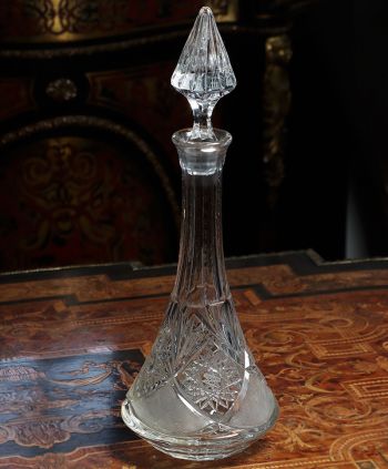 Antyczna karafka kryształowa XIX Francja #antyki #antiques #decorativeantiques