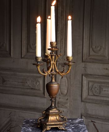 Antyczny francuski świecznik XIX antyki warszawa kraków gdańsk meble antyczne Empire Antyki #empireantyki