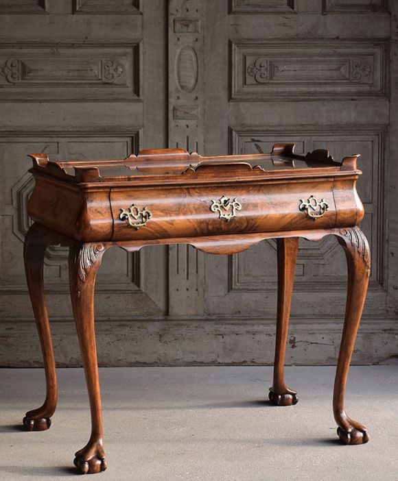 Antyczny stolik barek angielski tea table chippendale XIXw Empire Antyki sklep online internetowy #antyki #antiques #decorativeantiques