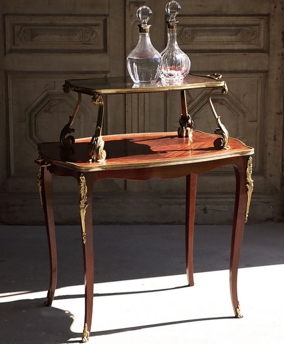 Antyczna etażerka stolik barek francuski Napoleon III XIXw brąz złocony Empire Antyki sklep online internetowy #antyki #antiques #frenchantiques